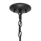 Meyda Lighting Tuscan Vineyard 17" 5-Light Textured Black Estate Chandelier With 16 Antique Green Wine Bottle Shade Glass