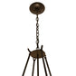 Meyda Lighting Tuscan Vineyard 17" 5-Light Timeless Bronze Estate Chandelier With 16 Amber Wine Bottle Shade Glass