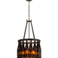 Meyda Lighting Tuscan Vineyard 17" 5-Light Timeless Bronze Estate Chandelier With 16 Amber Wine Bottle Shade Glass