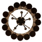 Meyda Lighting Tuscan Vineyard 17" 5-Light Timeless Bronze Estate Chandelier With 16 Amber Wine Bottle Shade Glass