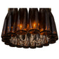 Meyda Lighting Tuscan Vineyard 17" 5-Light Timeless Bronze Estate Chandelier With 16 Amber Wine Bottle Shade Glass