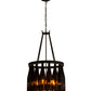 Meyda Lighting Tuscan Vineyard 17" 5-Light Timeless Bronze Estate Chandelier With 16 Amber Wine Bottle Shade Glass