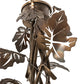 Meyda Lighting Tuscan Vineyard 18" 3-Light Dark Burnished Antique Copper Chandelier With Green & Yellow Wine Bottle Shade Glass