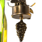 Meyda Lighting Tuscan Vineyard 18" 3-Light Dark Burnished Antique Copper Chandelier With Green & Yellow Wine Bottle Shade Glass