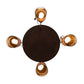 Meyda Lighting Tuscan Vineyard 18" 4-Light Mahogany Bronze Cascading Pendant Light With Amber Wine Bottle Shade Glass