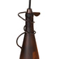 Meyda Lighting Tuscan Vineyard 18" 4-Light Mahogany Bronze Cascading Pendant Light With Amber Wine Bottle Shade Glass