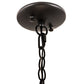 Meyda Lighting Tuscan Vineyard 18" 5-Light Textured Black Pendant Light With 16 Wine Bottle Antique Green Shade Glass