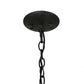 Meyda Lighting Tuscan Vineyard 18" 5-Light Textured Black Villa Chandelier With Amber Wine Bottle Shade Glass