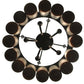 Meyda Lighting Tuscan Vineyard 18" 5-Light Textured Black Villa Chandelier With Amber Wine Bottle Shade Glass