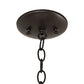 Meyda Lighting Tuscan Vineyard 18" 6-Light Timeless Bronze Chandelier With Red Bottle Shade Glass