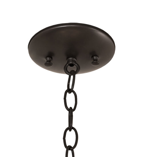Meyda Lighting Tuscan Vineyard 18" 6-Light Timeless Bronze Chandelier With Red Bottle Shade Glass