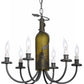Meyda Lighting Tuscan Vineyard 18" 6-Light Timeless Bronze Wine Bottle Chandelier