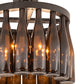 Meyda Lighting Tuscan Vineyard 19" 5-Light Textured Black Chandelier With 16 Amber Wine Bottle Shade Glass
