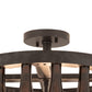 Meyda Lighting Tuscan Vineyard 19" 5-Light Textured Black Chandelier With 16 Amber Wine Bottle Shade Glass