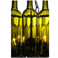 Meyda Lighting Tuscan Vineyard 19" 5-Light Textured Black Villa Chandelier With 16 Wine Bottle Green Mica Shade Glass