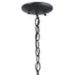 Meyda Lighting Tuscan Vineyard 19" 5-Light Textured Black Villa Chandelier With 16 Wine Bottle Green Mica Shade Glass
