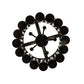 Meyda Lighting Tuscan Vineyard 20" 5-Light Timeless Bronze Estate Chandelier With 16 Amber Wine Bottle Shade Glass
