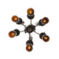 Meyda Lighting Tuscan Vineyard 20" 6-Light Cajun Spice Chandelier With Amber Wine Bottle Shade Glass