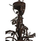 Meyda Lighting Tuscan Vineyard 20" 6-Light Cajun Spice Chandelier With Amber Wine Bottle Shade Glass