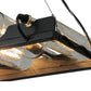 Meyda Lighting Tuscan Vineyard 22" 5-Light Blackened Steel Island Pendant Light With Clear Wine Bottles Shade Glass