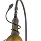 Meyda Lighting Tuscan Vineyard 24" 3-Light Textured Black Wall Sconce With Green Etched Grapes Wine Bottle Shade Glass