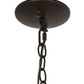 Meyda Lighting Tuscan Vineyard 26" 6-Light Textured Black Chandelier With Brown Shade