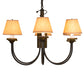 Meyda Lighting Tuscan Vineyard 26" 6-Light Textured Black Chandelier With Brown Shade