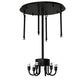 Meyda Lighting Tuscan Vineyard 26" 6-Light Textured Black Semi-flush Mount Light With 20 Green Wine Bottle Shade Glass