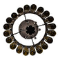 Meyda Lighting Tuscan Vineyard 26" 6-Light Textured Black Semi-flush Mount Light With 20 Green Wine Bottle Shade Glass
