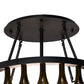 Meyda Lighting Tuscan Vineyard 26" 6-Light Textured Black Semi-flush Mount Light With 20 Green Wine Bottle Shade Glass