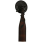 Meyda Lighting Tuscan Vineyard 3" Black Wall Sconce With Frosted Amber Wine Bottle Shade Glass