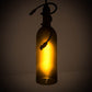 Meyda Lighting Tuscan Vineyard 3" Textured Black Mini Pendant Light With Frosted Green Wine Bottle Shade Glass