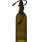 Meyda Lighting Tuscan Vineyard 3" Textured Black Mini Pendant Light With Frosted Green Wine Bottle Shade Glass