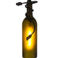 Meyda Lighting Tuscan Vineyard 3" Textured Black Mini Pendant Light With Frosted Green Wine Bottle Shade Glass