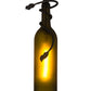 Meyda Lighting Tuscan Vineyard 3" Textured Black Mini Pendant Light With Frosted Green Wine Bottle Shade Glass