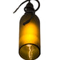 Meyda Lighting Tuscan Vineyard 3" Textured Black Mini Pendant Light With Frosted Green Wine Bottle Shade Glass