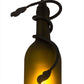 Meyda Lighting Tuscan Vineyard 3" Textured Black Mini Pendant Light With Frosted Green Wine Bottle Shade Glass