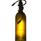 Meyda Lighting Tuscan Vineyard 3" Textured Black Mini Pendant Light With Frosted Green Wine Bottle Shade Glass