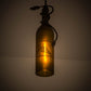 Meyda Lighting Tuscan Vineyard 32702 5" Textured Black Mini Pendant Light With Green Wine Bottle Shade Glass