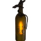 Meyda Lighting Tuscan Vineyard 32702 5" Textured Black Mini Pendant Light With Green Wine Bottle Shade Glass