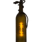 Meyda Lighting Tuscan Vineyard 32702 5" Textured Black Mini Pendant Light With Green Wine Bottle Shade Glass
