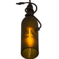 Meyda Lighting Tuscan Vineyard 32702 5" Textured Black Mini Pendant Light With Green Wine Bottle Shade Glass