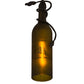 Meyda Lighting Tuscan Vineyard 32702 5" Textured Black Mini Pendant Light With Green Wine Bottle Shade Glass