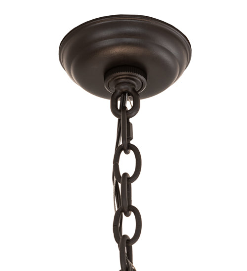 Meyda Lighting Tuscan Vineyard 34" 9-Light Textured Black Chandelier With Chrome Wine Bottle Shade