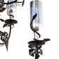 Meyda Lighting Tuscan Vineyard 34" 9-Light Textured Black Chandelier With Chrome Wine Bottle Shade
