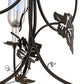 Meyda Lighting Tuscan Vineyard 34" 9-Light Textured Black Chandelier With Chrome Wine Bottle Shade