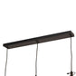Meyda Lighting Tuscan Vineyard 36" 3-Light Textured Black Island Pendant Light With Green Wine Bottle Island Shade Glass