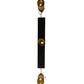 Meyda Lighting Tuscan Vineyard 36" 3-Light Textured Black Island Pendant Light With Green Wine Bottle Island Shade Glass
