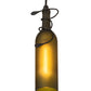 Meyda Lighting Tuscan Vineyard 36" 3-Light Textured Black Island Pendant Light With Green Wine Bottle Island Shade Glass