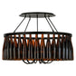 Meyda Lighting Tuscan Vineyard 38" 12-Light Textured Black Chandelier With 36 Amber Wine Bottle Shade Glass